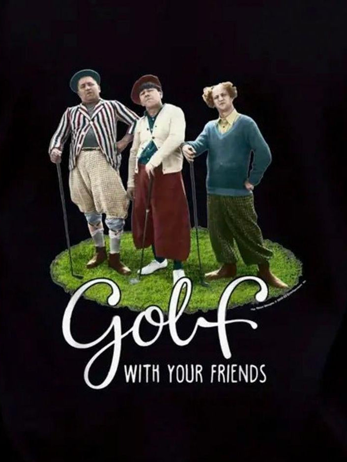 Men's Golf with Your Friends-Three Stooges T-Shirt, Funny Golf Shirt