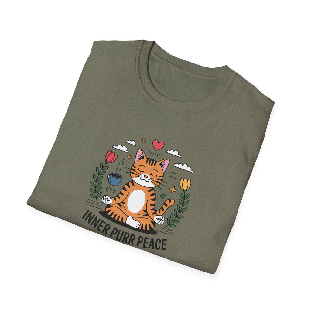 Inner Purrr Peace Cat T-Shirt, Cat Lovers Tee