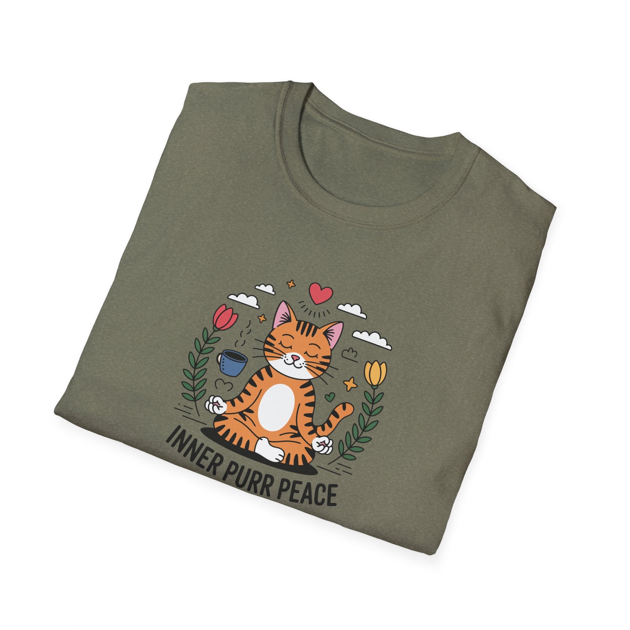 Inner Purrr Peace Cat T-Shirt, Cat Lovers Tee