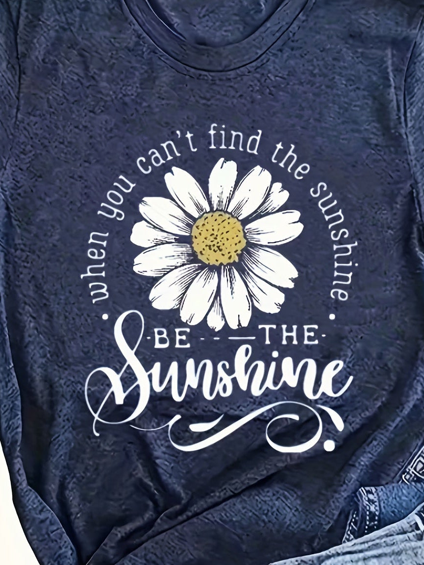 Be the Sunshine Floral Tee for Women, Women's Encouragement Tee
