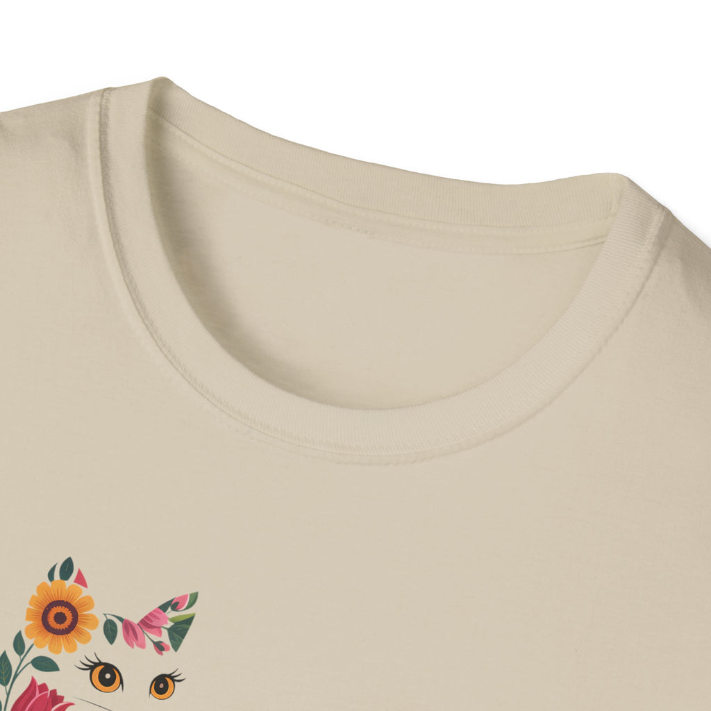Personalized Boho Floral Cat Tee — Cat Lovers T-Shirt