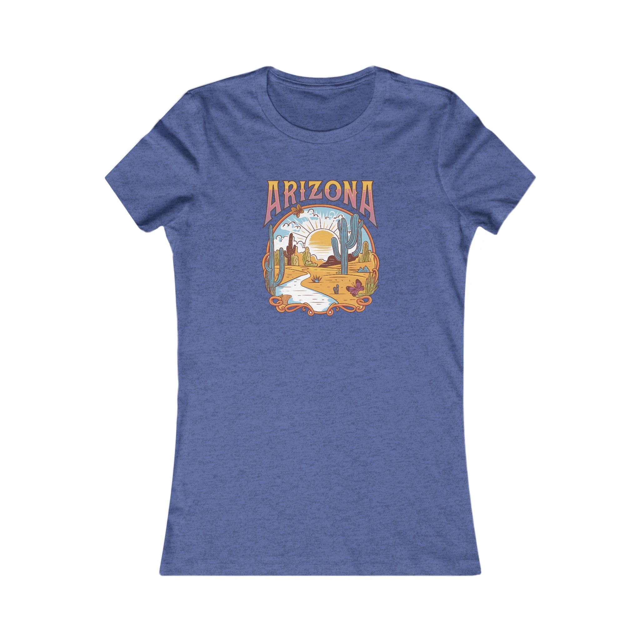 Arizona Western Sunset Women's Fitted Tee, Women's Desert Tee
