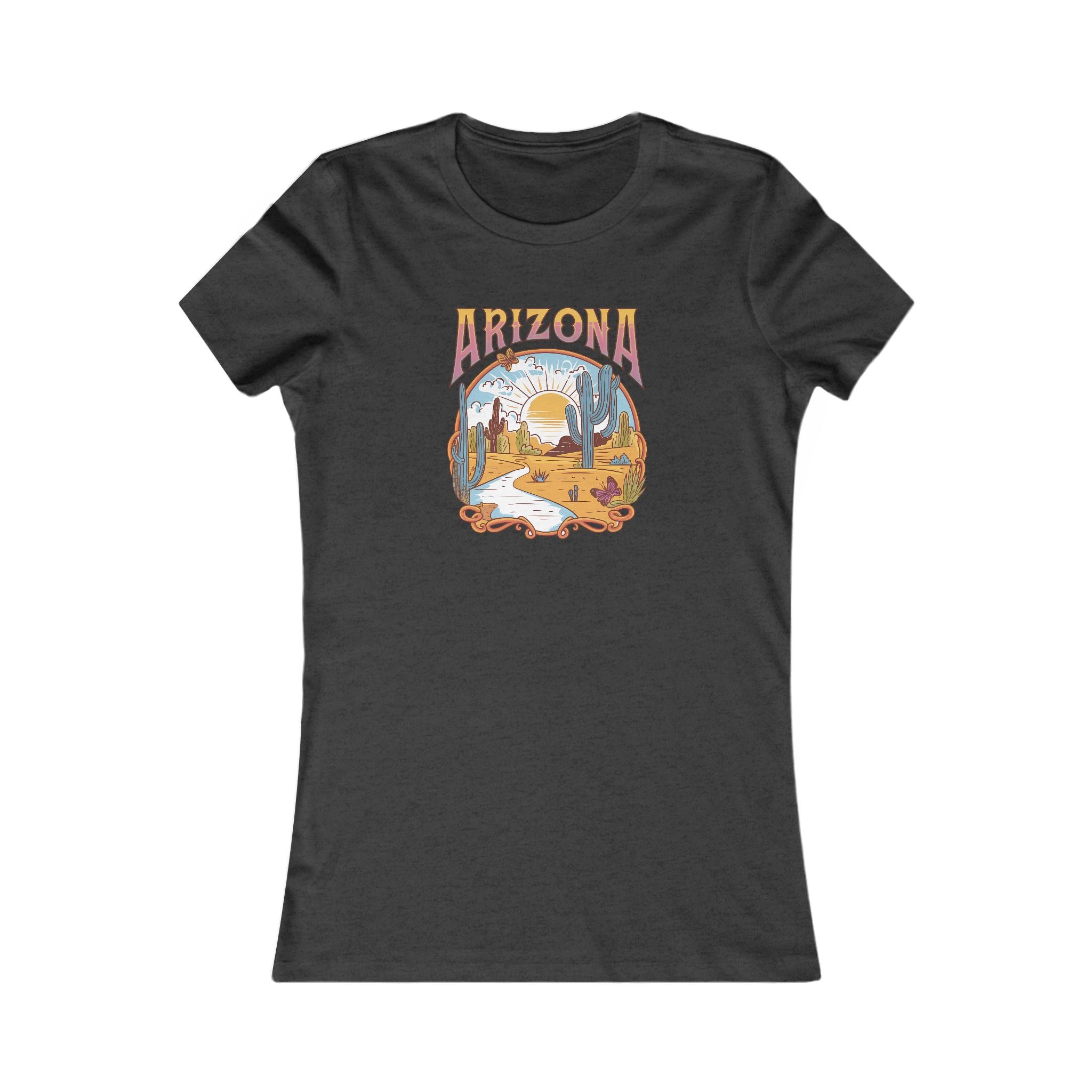Arizona Western Sunset Women's Fitted Tee, Women's Desert Tee