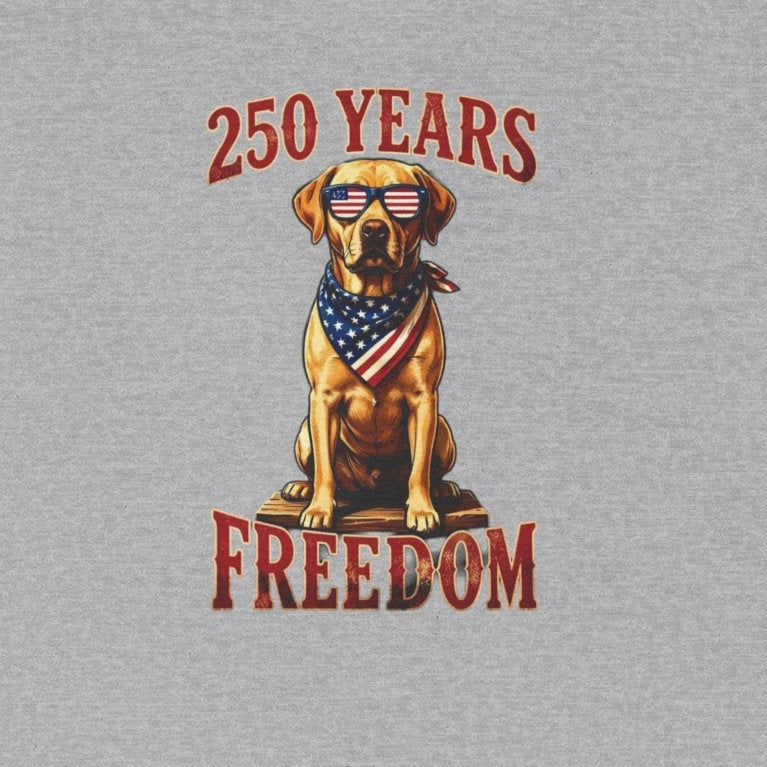 Labrador Flag Patriotic Tee — "250 Years of Freedom" Fourth of July T-Shirt