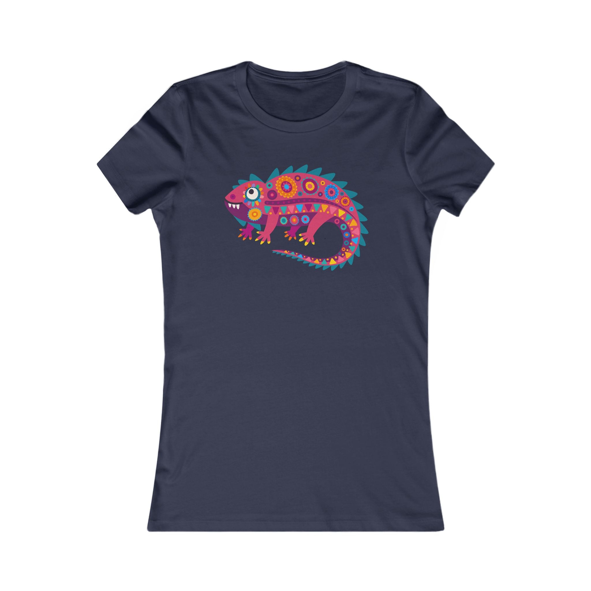 Southwestern Lizard Women's Fitted T-Shirt