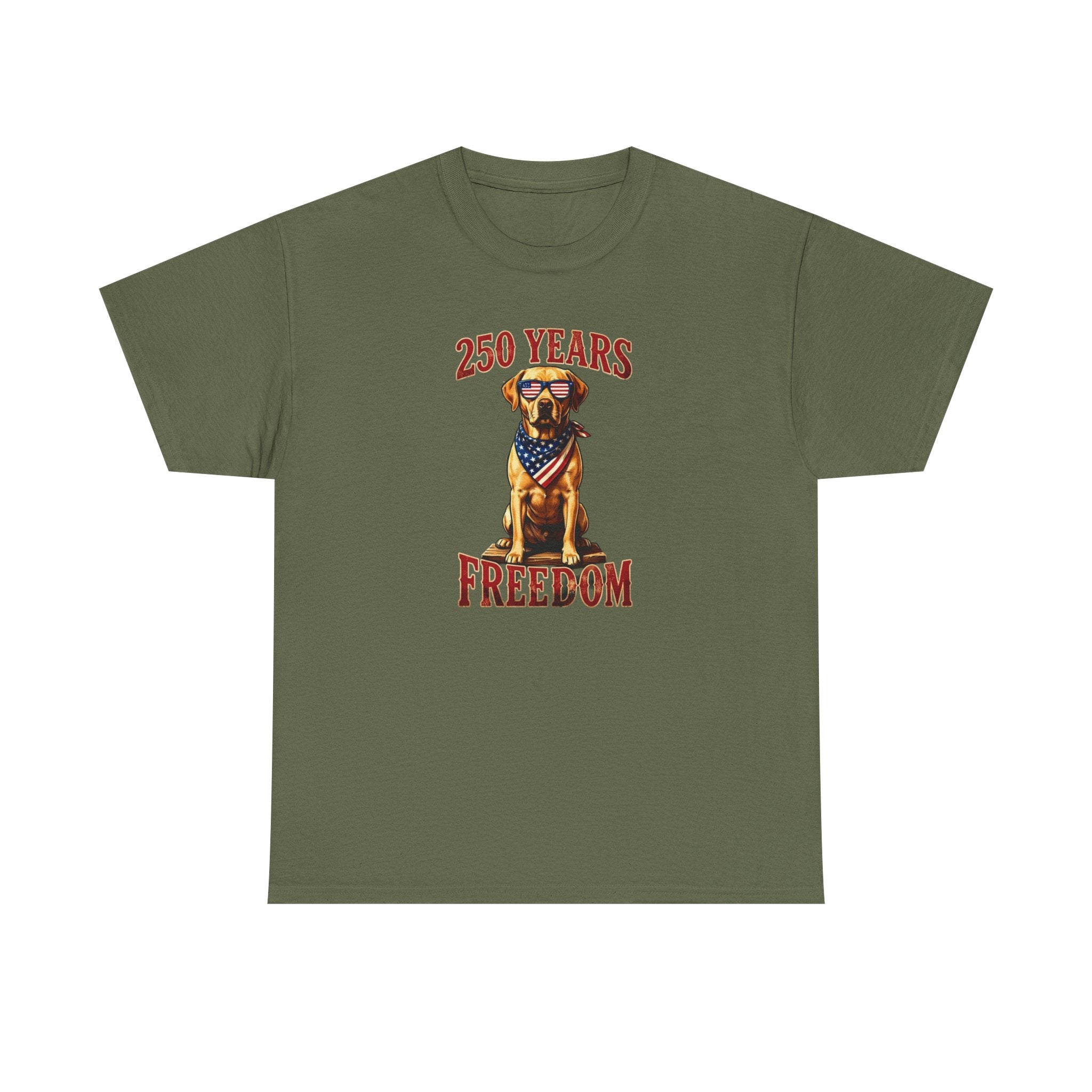 Labrador Flag Patriotic Tee — "250 Years of Freedom" Fourth of July T-Shirt