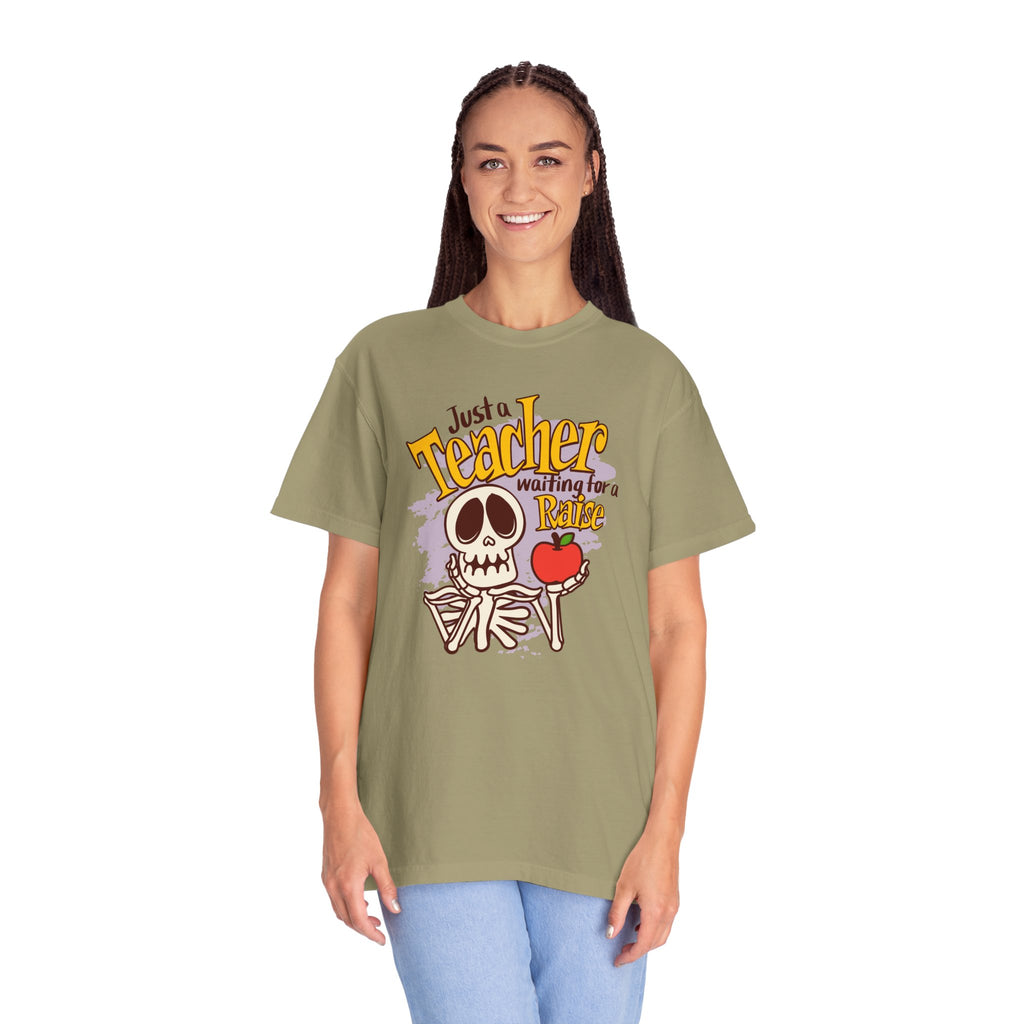 Just a Teacher Waiting for a Raise T-Shirt, Funny Teacher Halloween T-Shirt
