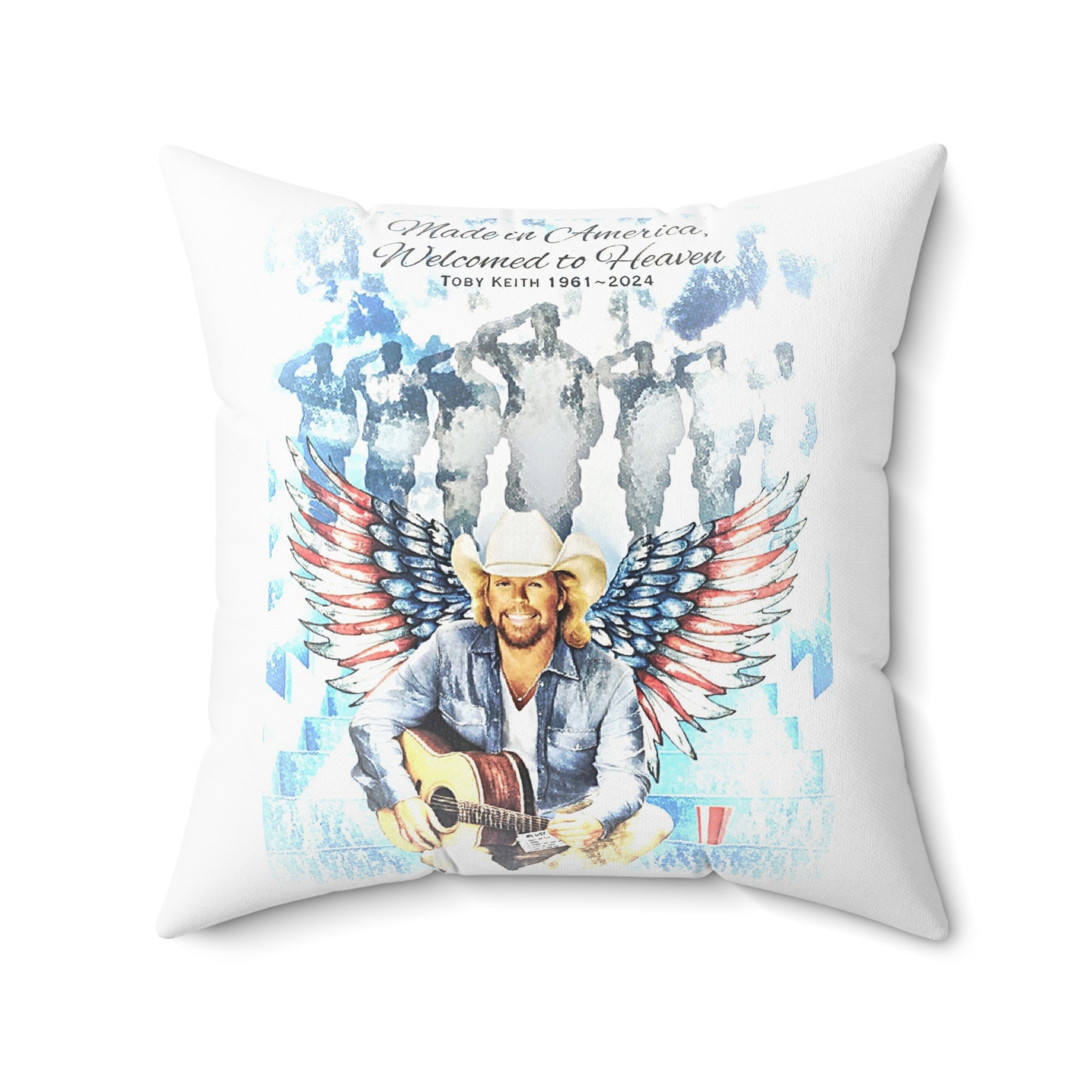 Toby Keith, Patriotic Angel, Throw Pillow, 2 sizes