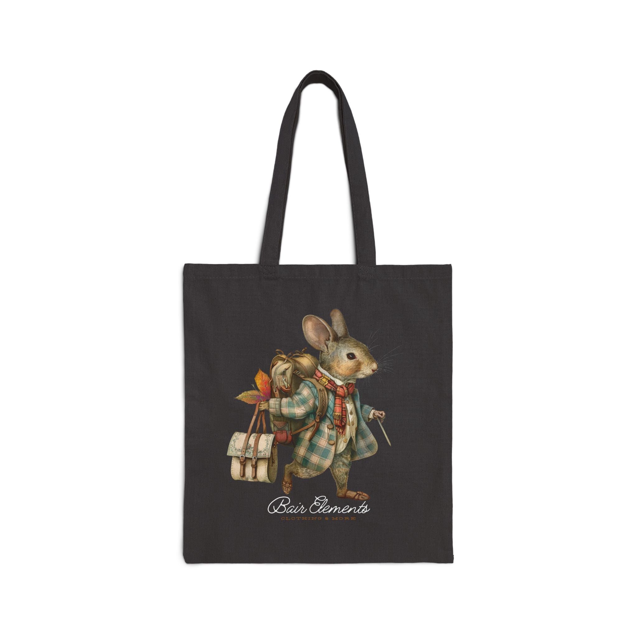 Woodland Traveling Mouse Heavy Canvas Shopping Tote, Mouse Shopping Tote