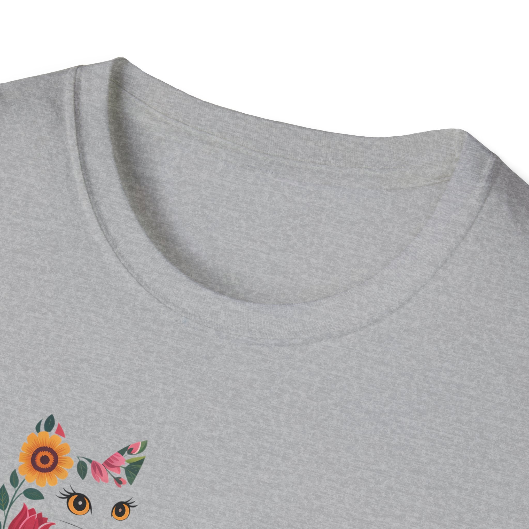 Personalized Boho Floral Cat Tee — Cat Lovers T-Shirt