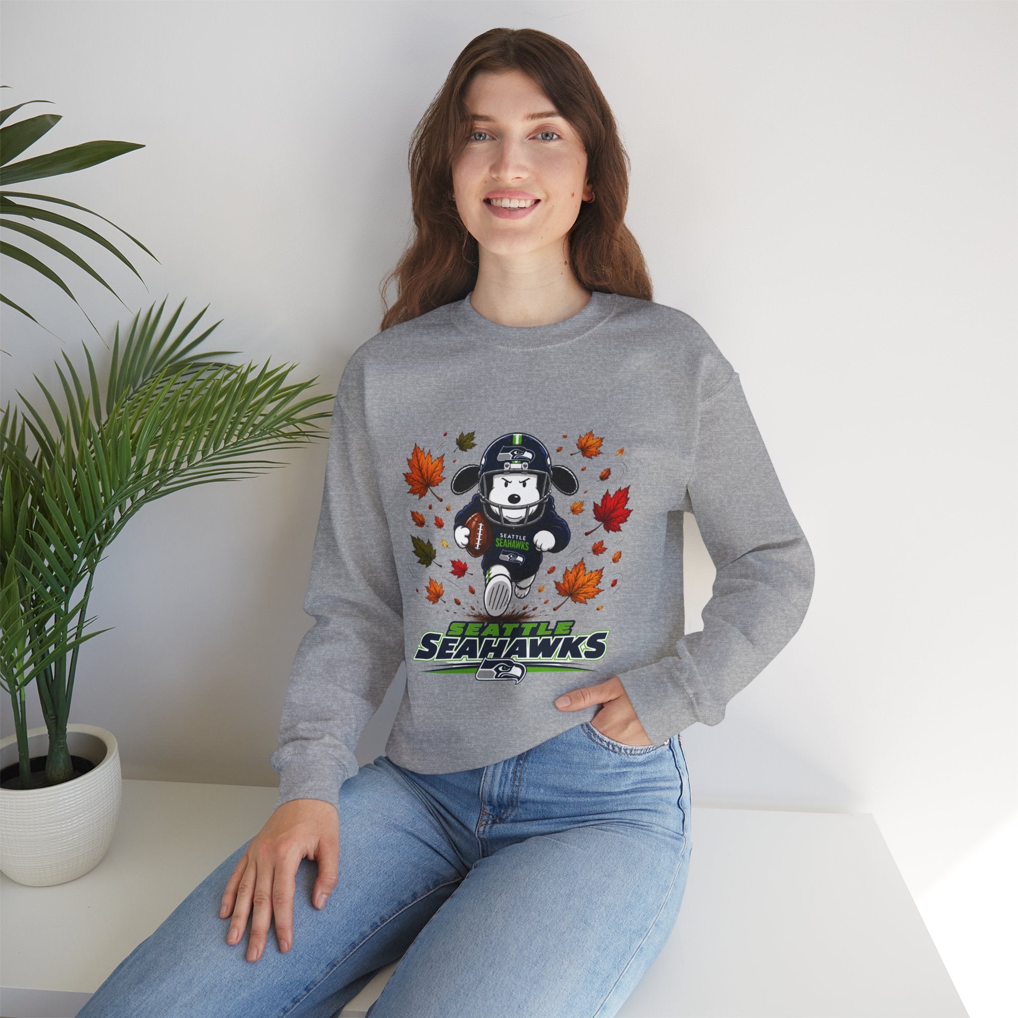 Seattle Seahawks Snoopy Touchdown Fall Sweatshirt for Men and Women