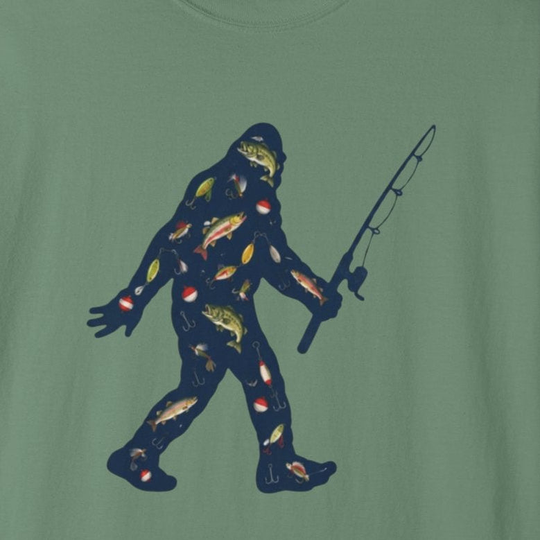 Bigfoot Fishing T-Shirt Father's Day Gift