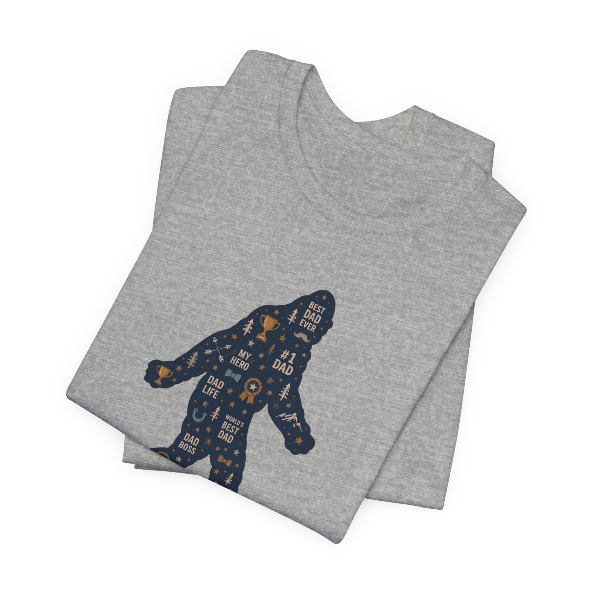 Best Dad Bigfoot Silhouette T-Shirt — Father’s Day Bigfoot Tee