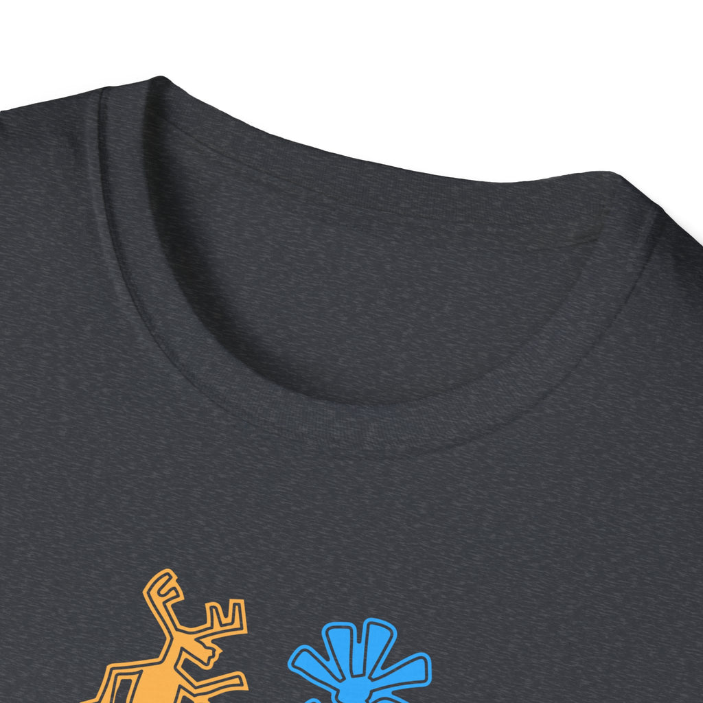 Unisex Petroglyph Kokpelli T-Shirt, Southwestern Summer Shirt, Native American Tee, Southwest Tribal Top, Desert Graphic Shirt
