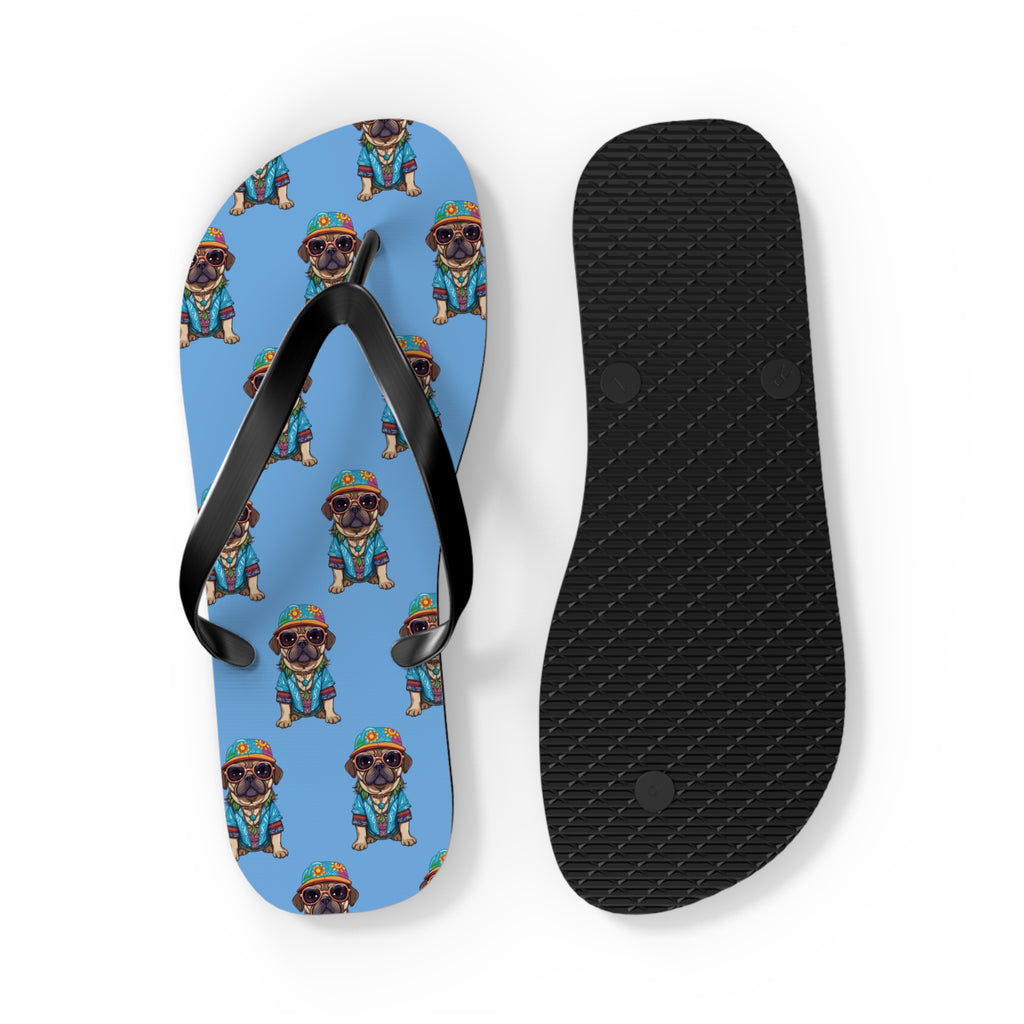 Hippie Pug Flip Flops