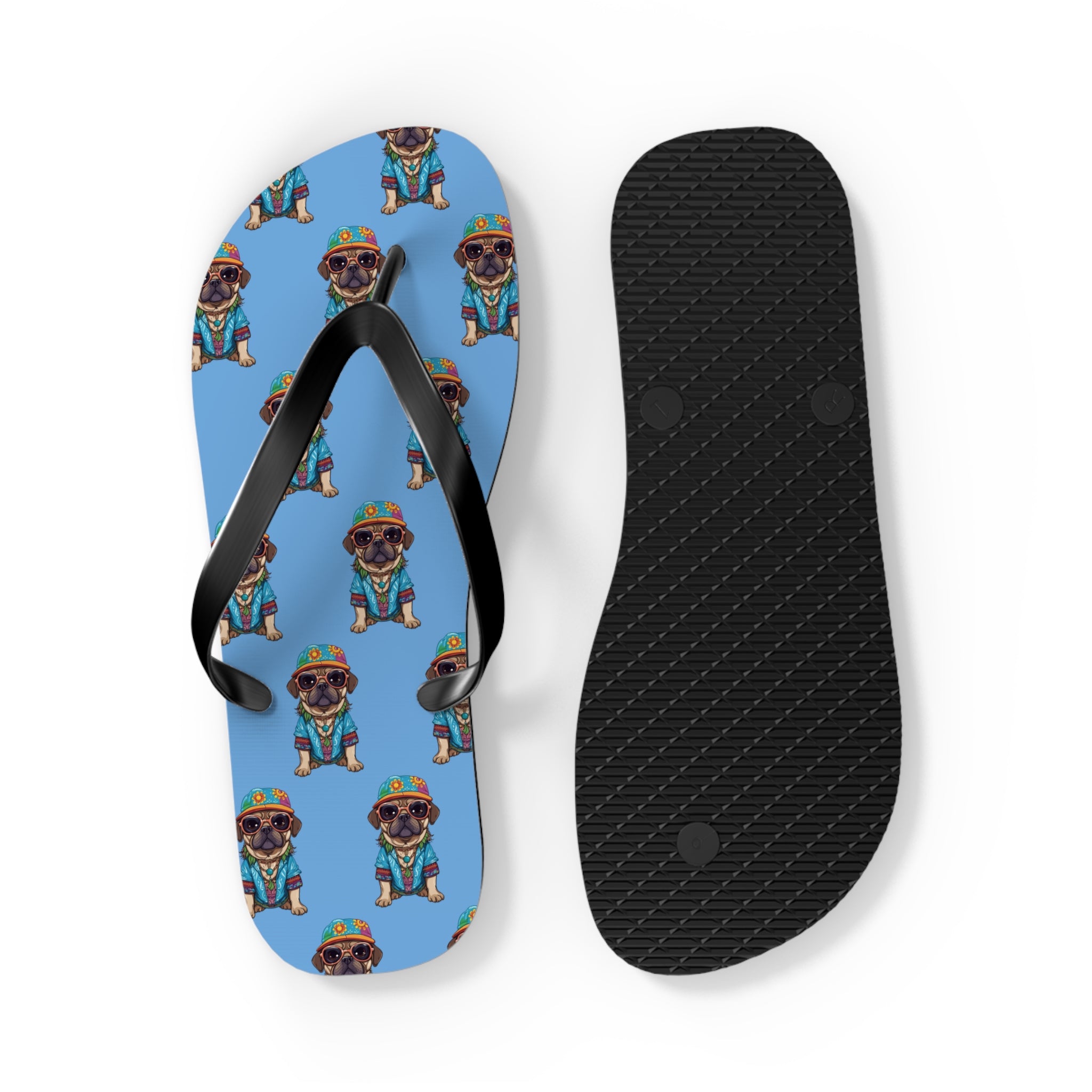 Hippie Pug Flip Flops