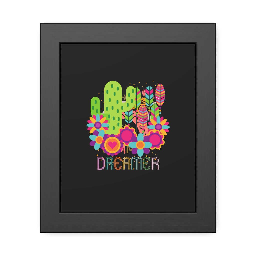 Personalized Dreamer, Cactus, Framed Wall Art, 3 Sizes