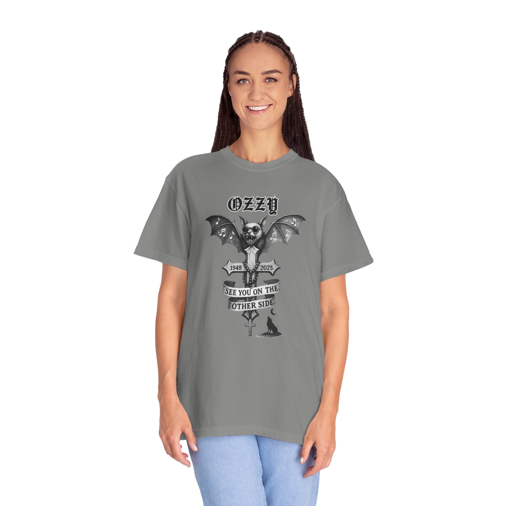 OZZY Bat Memorial T-Shirt, Memorial Blk Sabbath, Music Lover Tee, Ozzy Fan Shirt, Rock T-Shirt, Ozzy Unisex T-Shirts