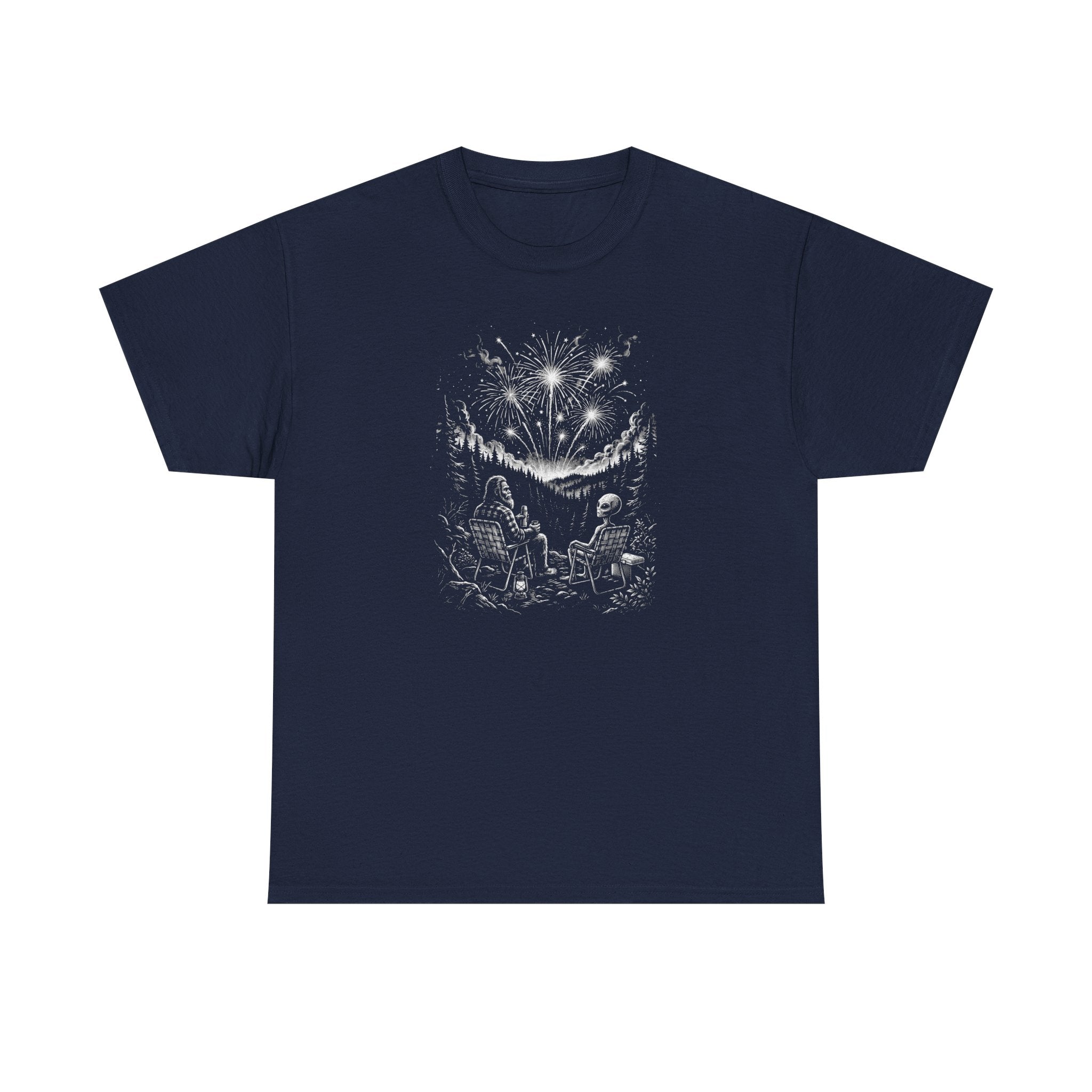 Alien & Bigfoot Independence Day Graphic Tee, Unisex 4th of July Tee