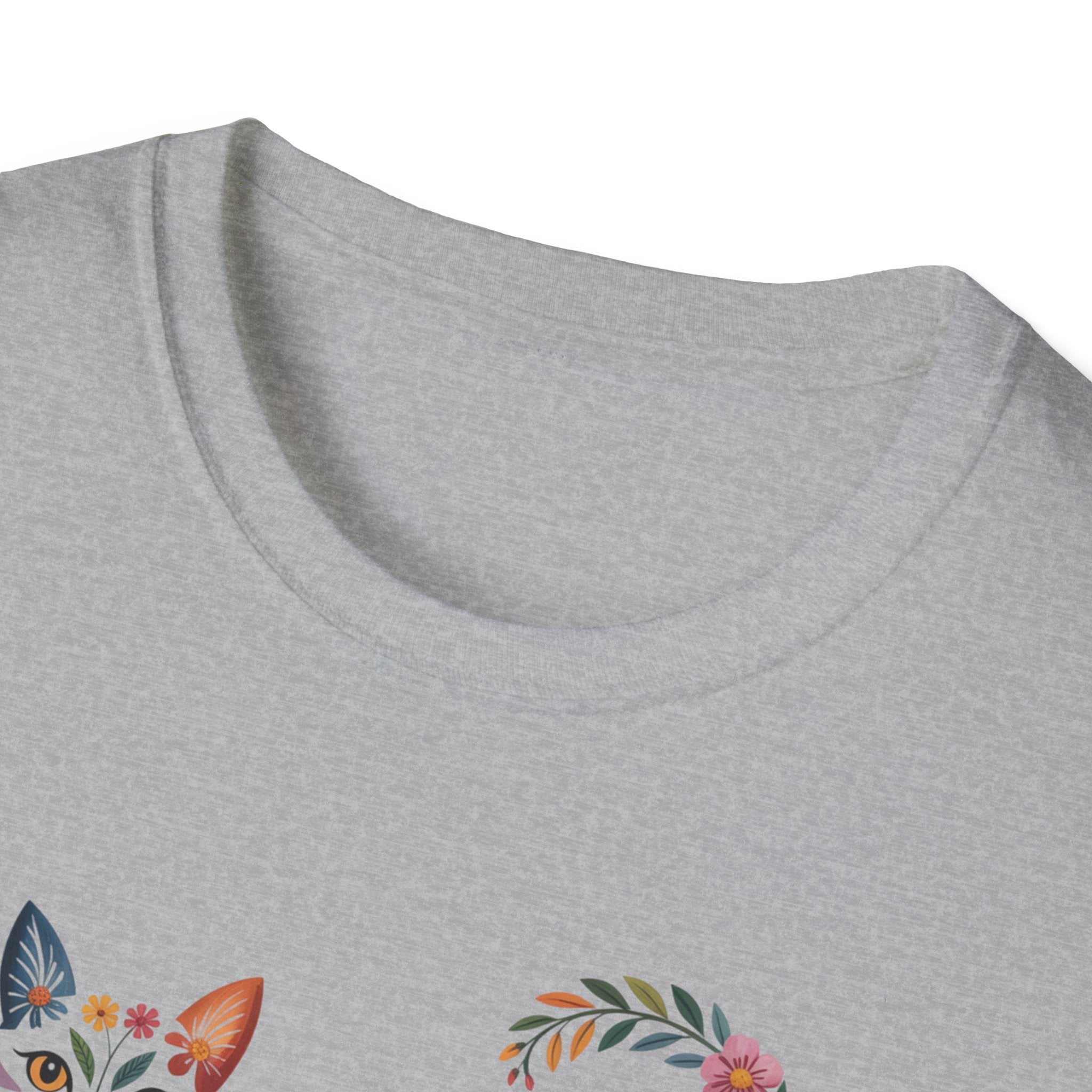 Floral Boho Cat Tee — Cat Lover T-Shirt