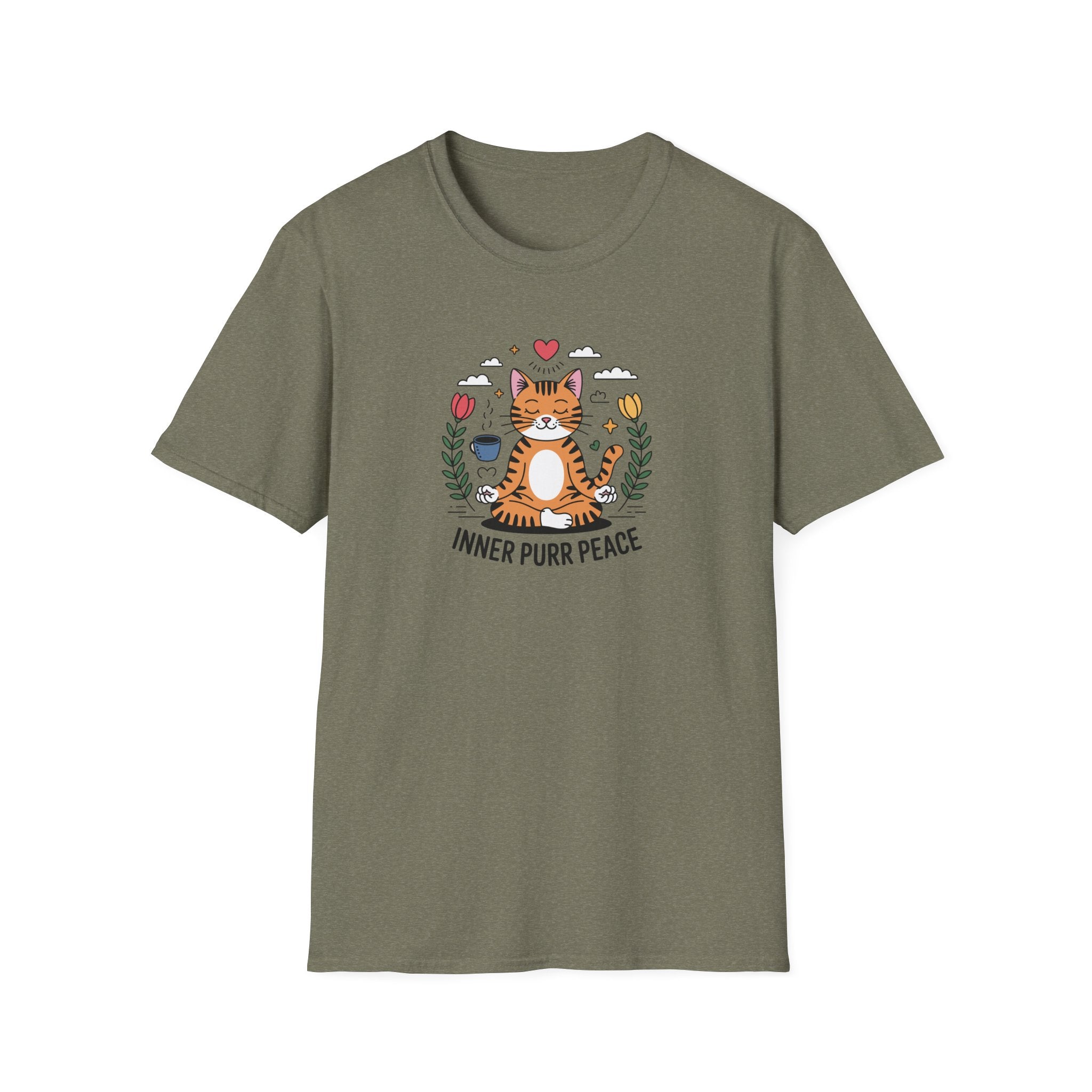 Inner Purrr Peace Cat T-Shirt, Cat Lovers Tee
