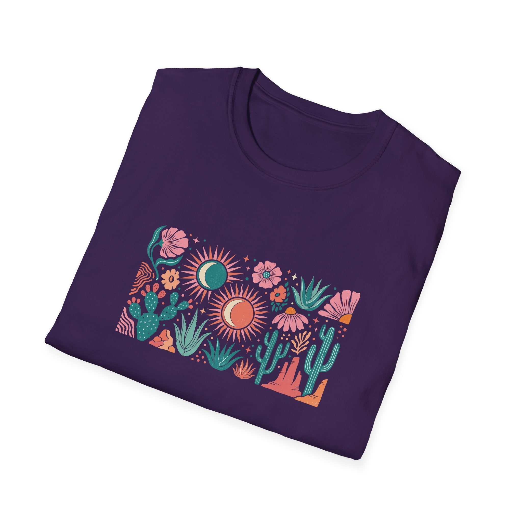Celestial Desert Cactus T-Shirt — Night Sky Desert Graphic Tee