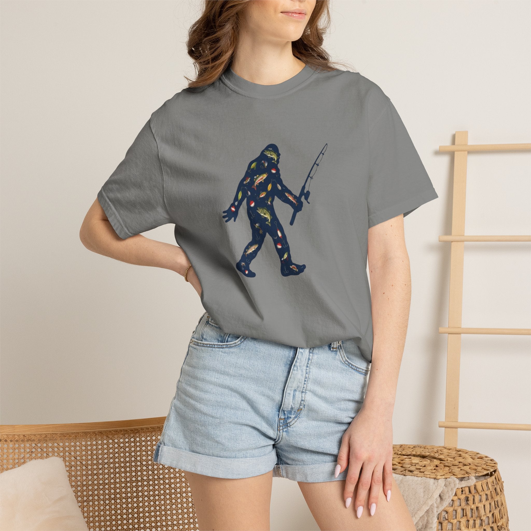 Bigfoot Fishing Father's Day T-Shirt,  Father's Day T-Shirt