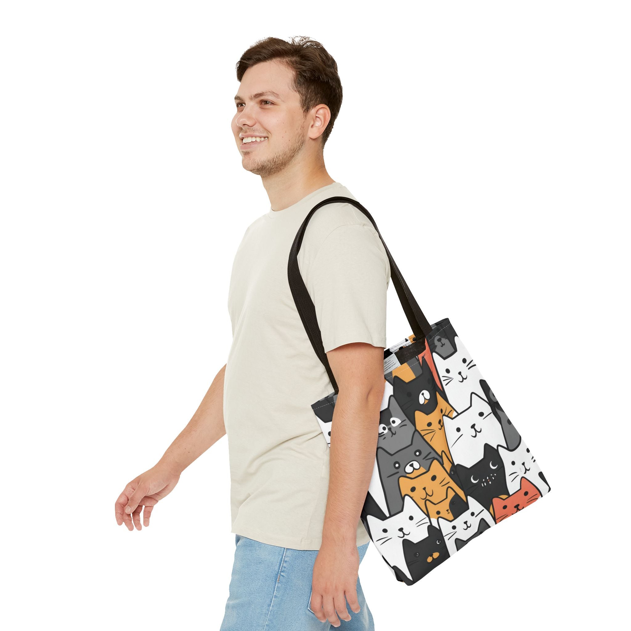Cat Face Tote Bag, 3 Sizes