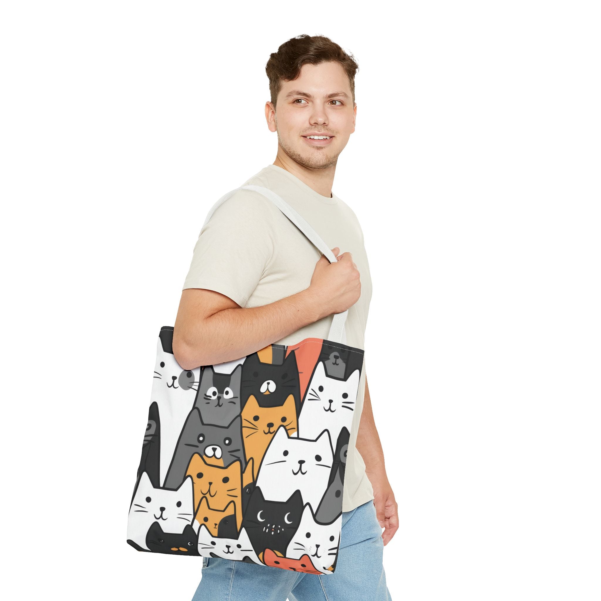 Cat Face Tote Bag, 3 Sizes