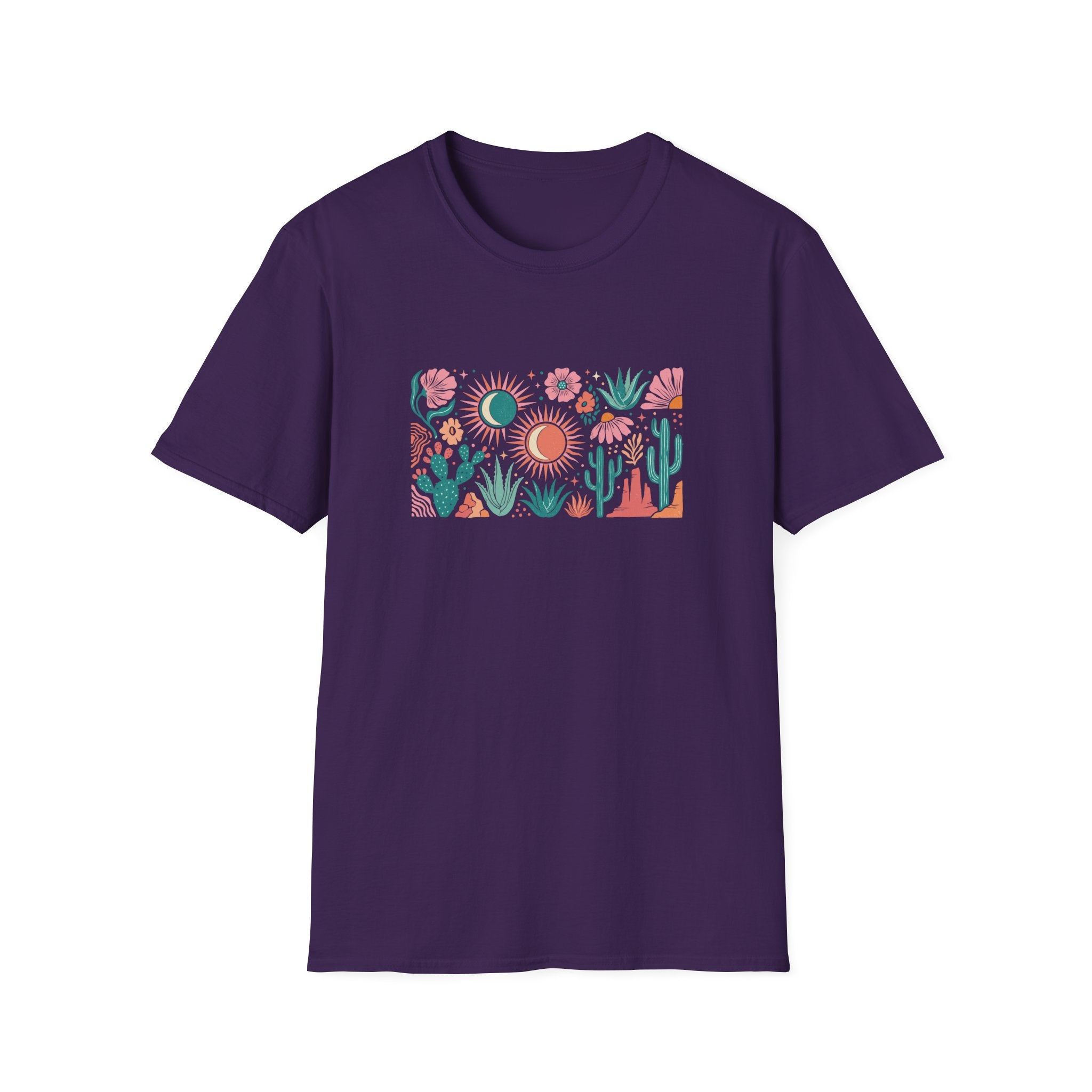 Celestial Desert Cactus T-Shirt — Night Sky Desert Graphic Tee