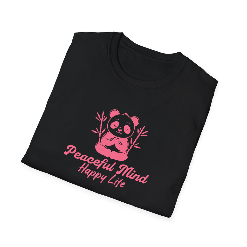 Panda Yoga T-Shirt — "Peaceful Mind" Meditation Tee