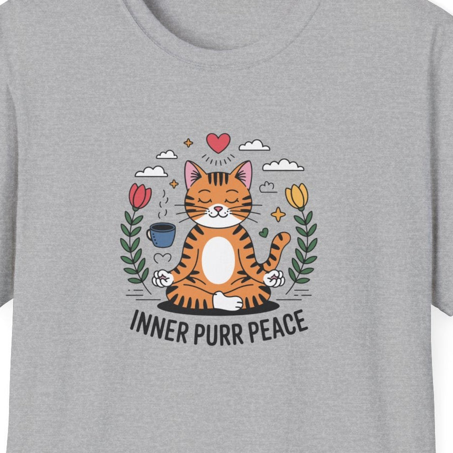 Inner Purrr Peace Cat T-Shirt, Cat Lovers Tee