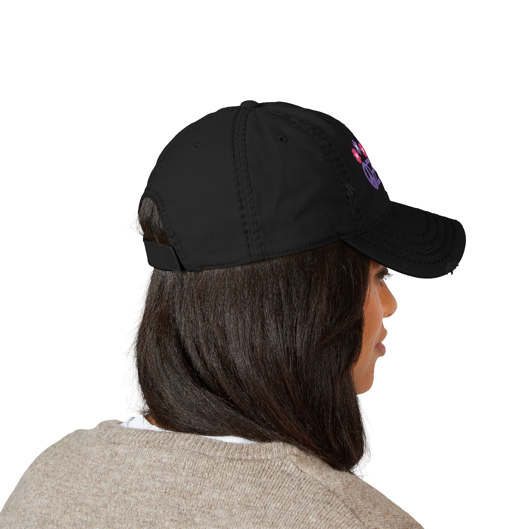 Embroidered Ozzy Memorial Flowers Dad Hat, Ozzy Fan Cap, Classic Tribute Baseball Hat, Unisex Distressed Dad Hat