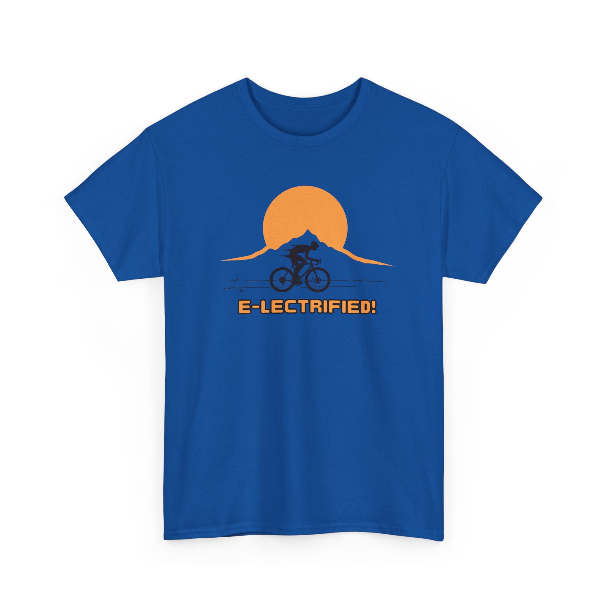 Electrified! E‑Bike Rider Sunset Mountain Cycling T‑Shirt