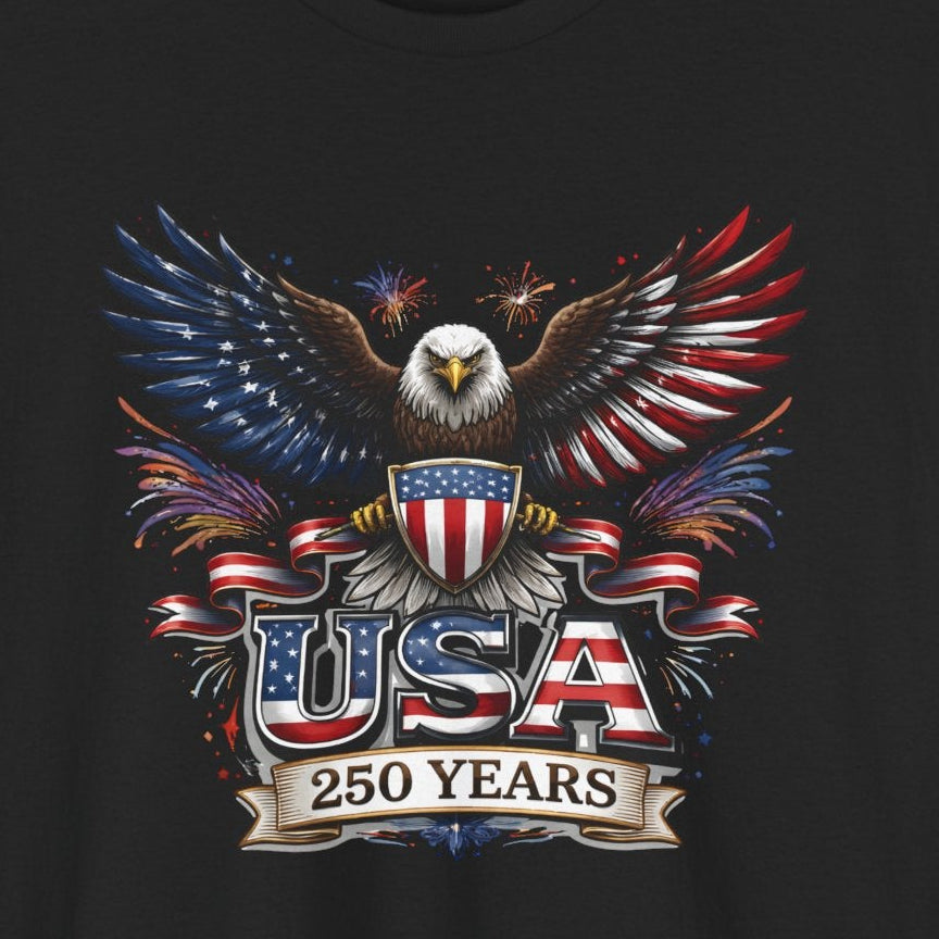 Patriotic Eagle T-Shirt — 250 USA 4th of July Tee