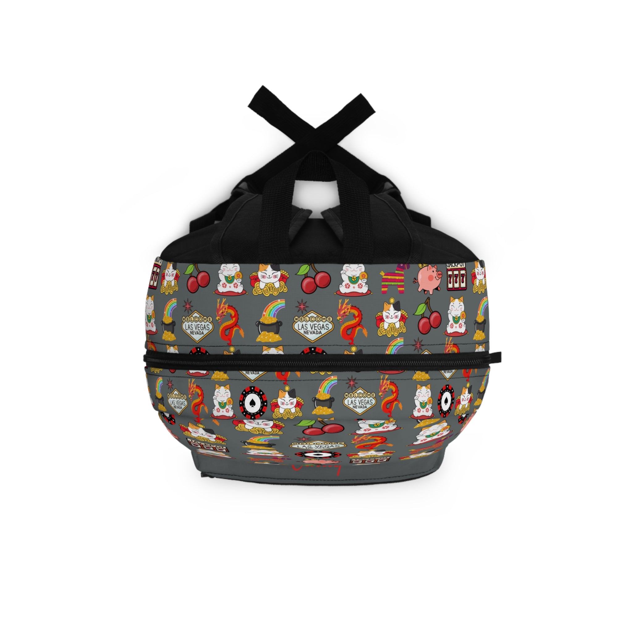Custom Vegas Print Backpack, Personalized Casino Travel Bag, Vegas Theme Tote, Gambling Lover Gift, Las Vegas Souvenir, Casino Lover