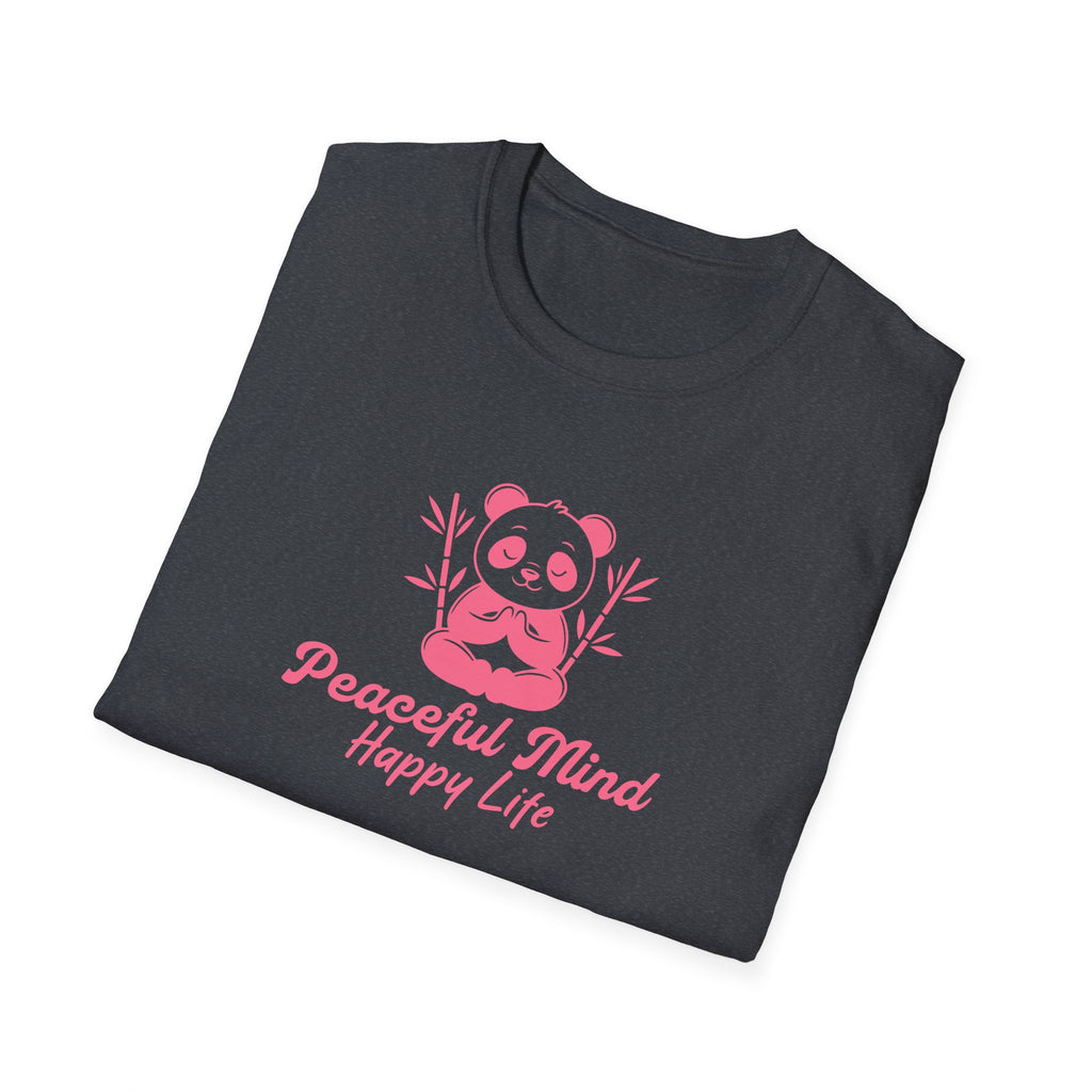Panda Yoga T-Shirt — "Peaceful Mind" Meditation Tee