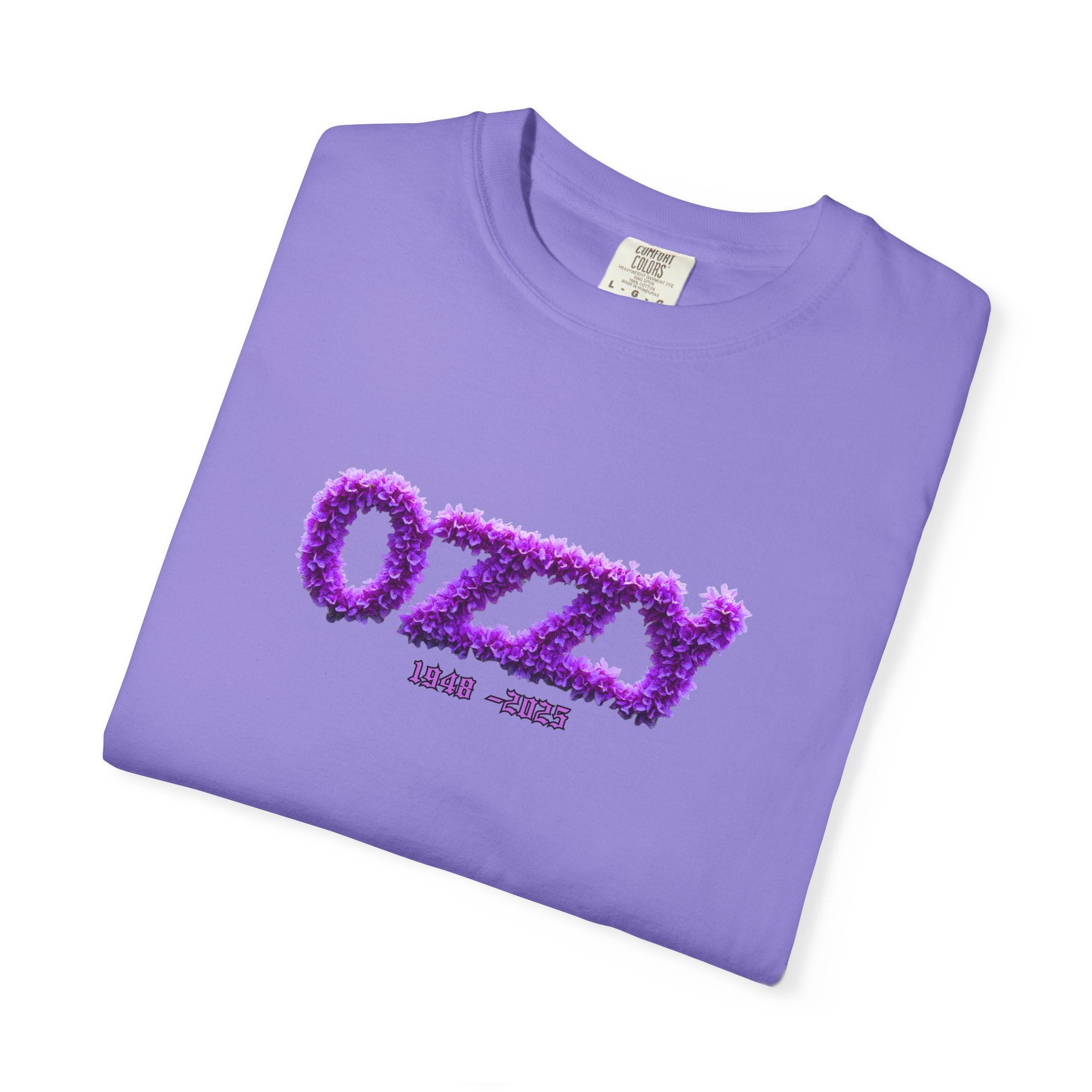 OZZY Memorial Flowers T-Shirt,  T-Shirt, Memorial Blk Sabbath, Music Lover Tee, Rock T-Shirt, OZZY Fan Shirt