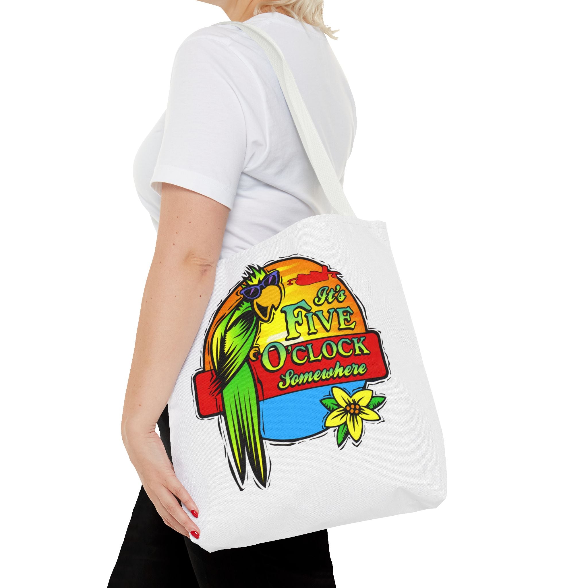 It's Five O'Clock Somewhere Tote Bag, Jimmy Buffett Tote Bag, 3 Sizes