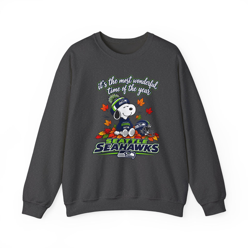 Seattle Seahawks Snoopy “It’s the Most Wonderful Time of the Year” Sweatshirt