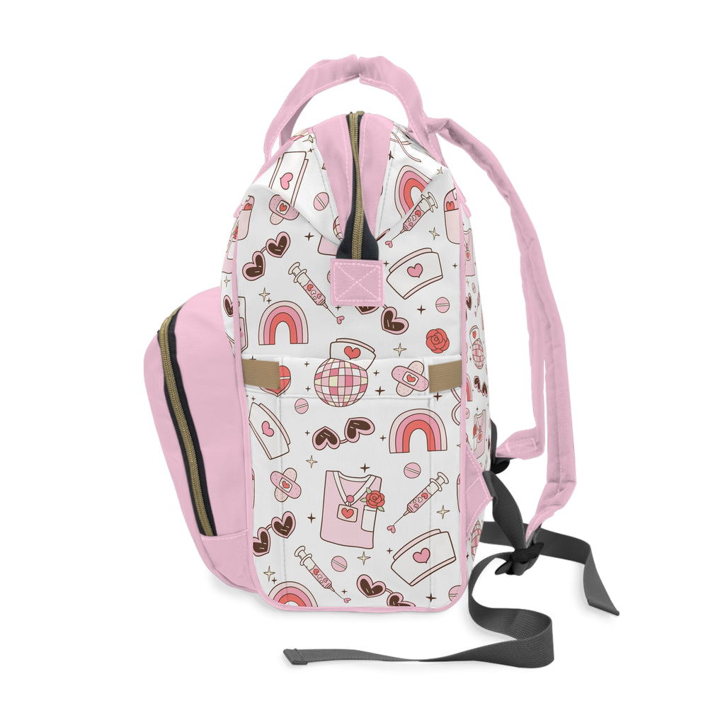 Personalized  CNA Tote Bag, Heart Print Nursing Backpack, CNA Valentine's Day Gift, Lightweight CNA Bag, Multifunctional Travel Nurse Bag