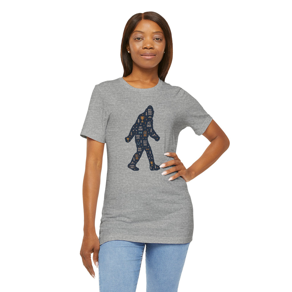 Best Dad Bigfoot Silhouette T-Shirt — Father’s Day Bigfoot Tee