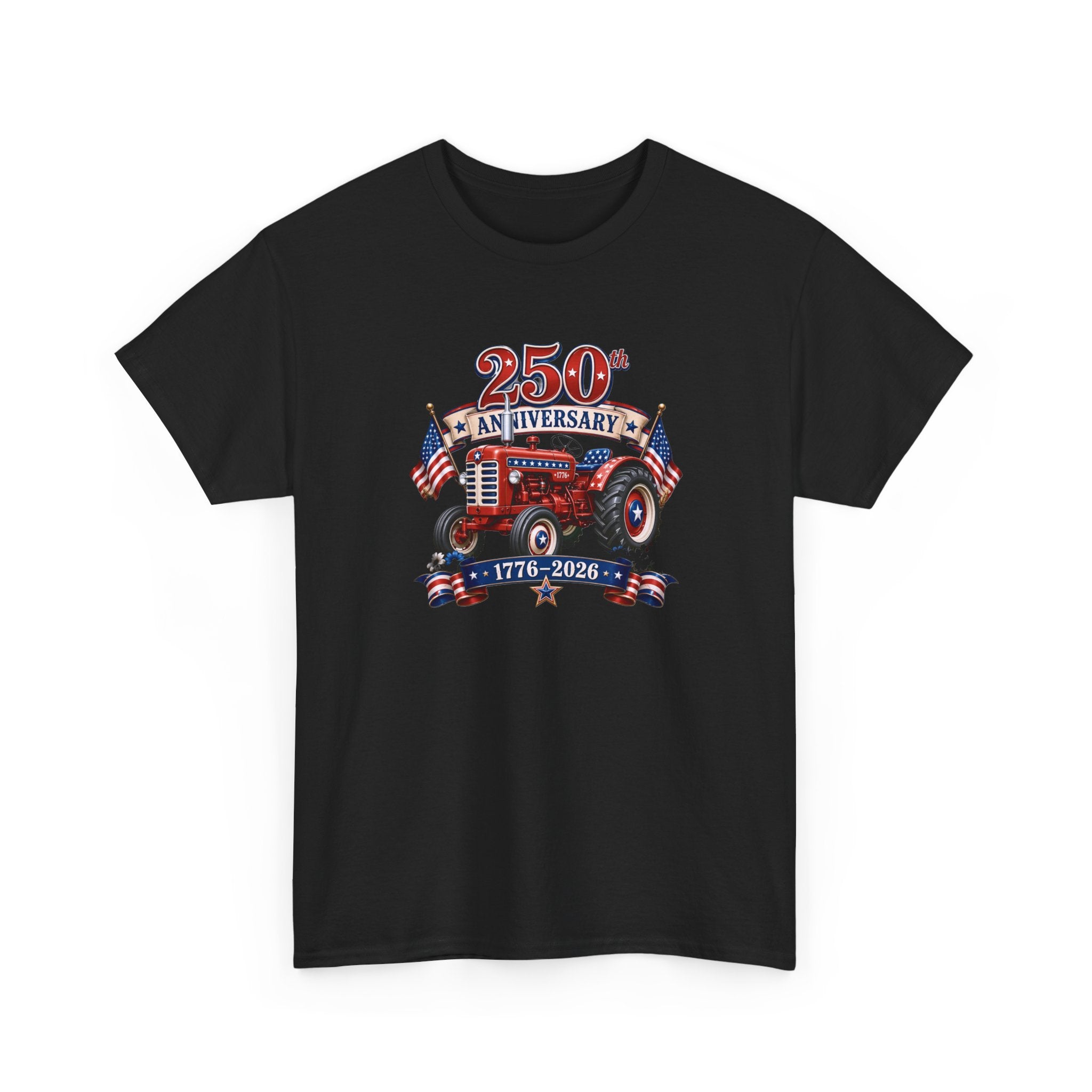 USA Farm Tractor Patriotic July 4th T-Shirt
