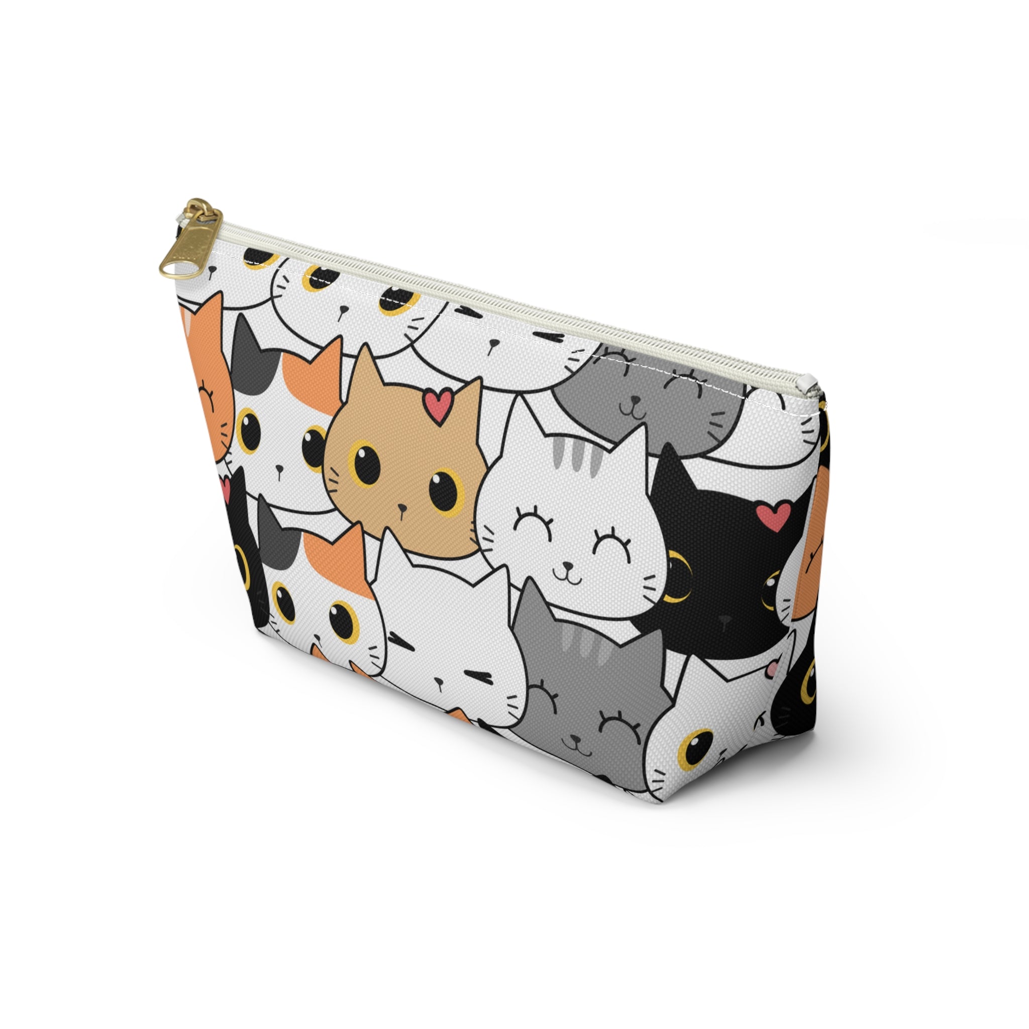 Cat Print, Travel Accessory Pouch, Make-up Bag