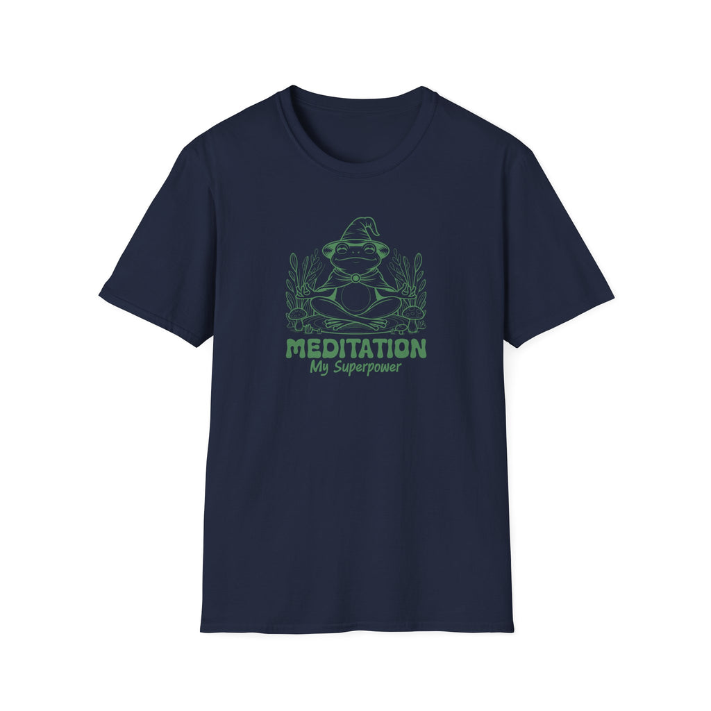 Frog Meditation Yoga T-Shirt — Calm Amphibian Zen Tee