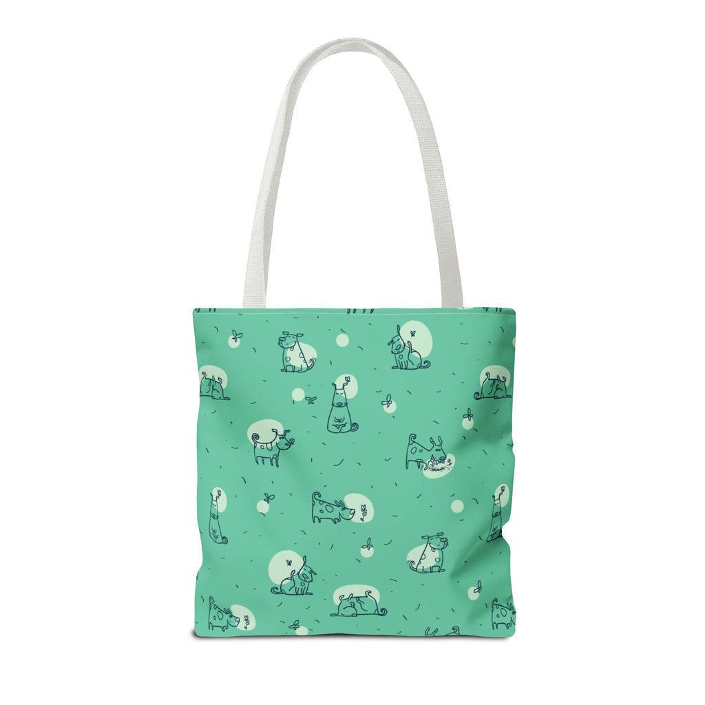 Cute Dog Print Tote Bag, 3 Sizes