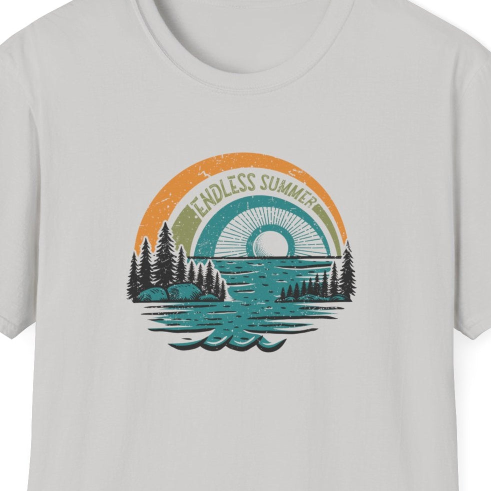 Nature-Inspired Unisex Softstyle T-Shirt, Eco-Friendly Tee, Outdoor Lover Gift, Summer Vibes Apparel, Adventure Clothing