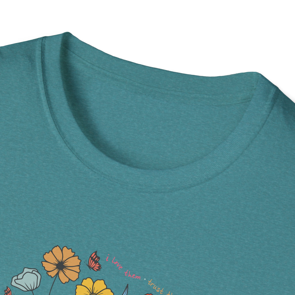 Floral Dog Mom T-Shirt, Cute Pet Lover Tee, Unisex Softstyle T-Shirt, Gifts for Dog Moms, Animal Lover Apparel