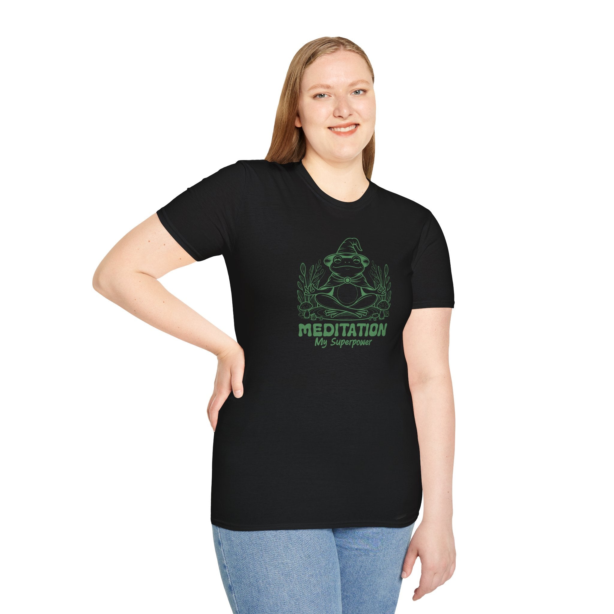 Frog Meditation Yoga T-Shirt — Calm Amphibian Zen Tee