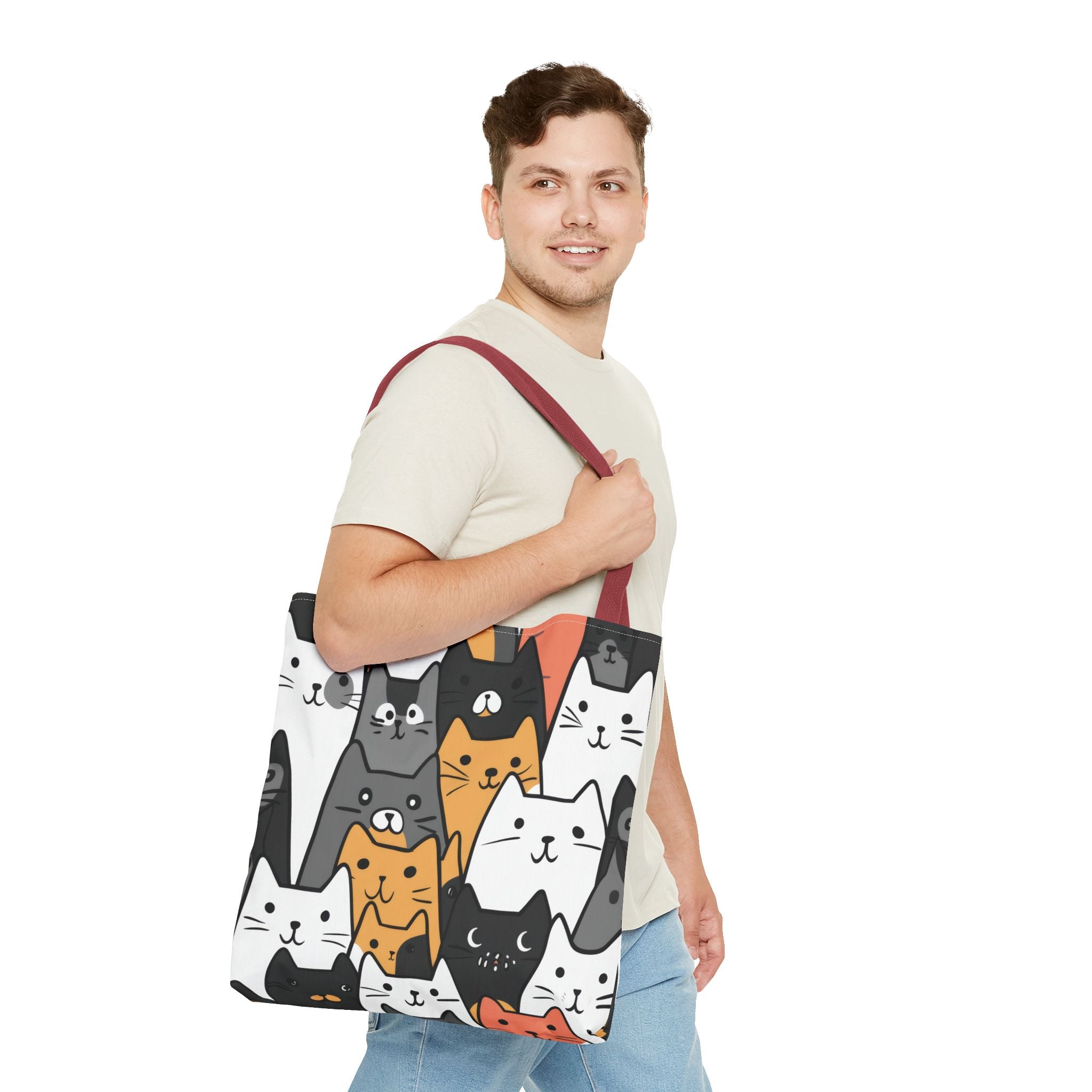 Cat Face Tote Bag, 3 Sizes